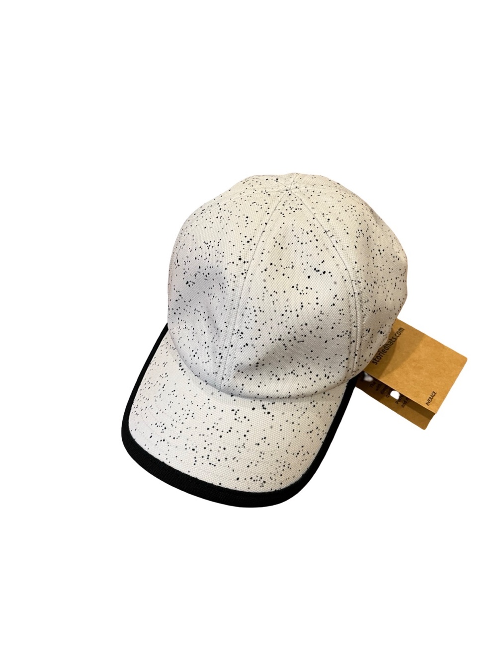 Storied Hats Black & White Speckle Baseball Cap 100% Recycled Polyester NWT